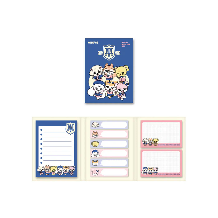 IVE - MINIVE Sticky Notepad Set [WELCOME TO MINIVE SCHOOL POP-UP Official MD]
