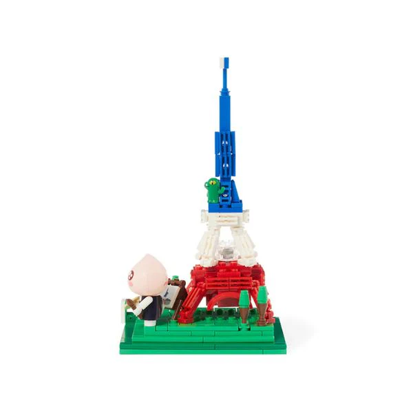 Kakao Friends - Eiffel Tower Landmark Brick Figure [Apeach] - Image 2