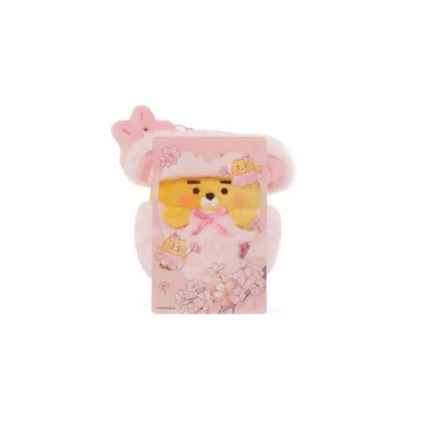 Kakao Friends - Pink Blossom Plush Keyring & Photocard Set - Image 4