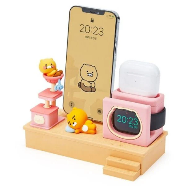 Kakao Friends - Triple Apple Charging Stand [Ryan & Choonsik] - Image 4