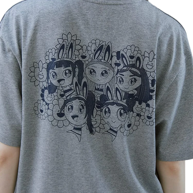 NewJeans - T-Shirt (Melange Gray) [NJ x MURAKAMI] - Image 5
