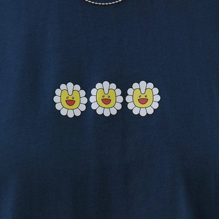 NewJeans - T-Shirt (Navy) [NJ x MURAKAMI] - Image 6