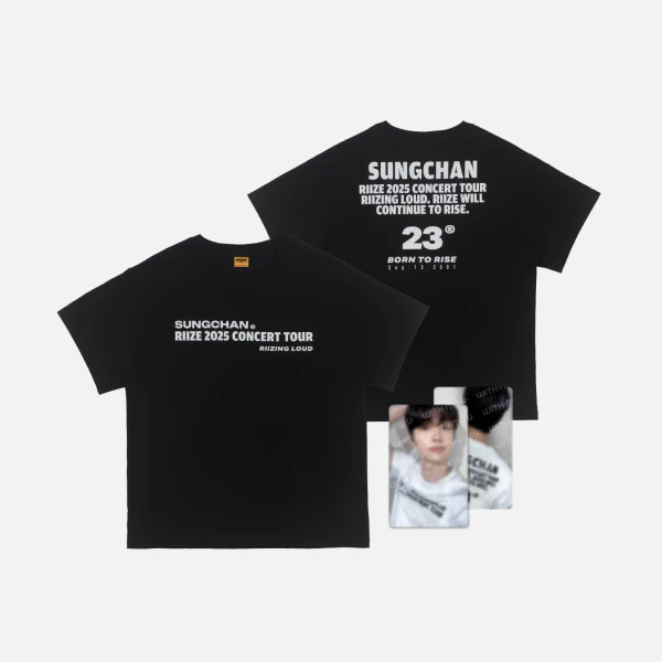 RIIZE - T-Shirt Set (Black) [2025 RIIZE CONCERT TOUR 'RIIZING LOUD' Official MD]