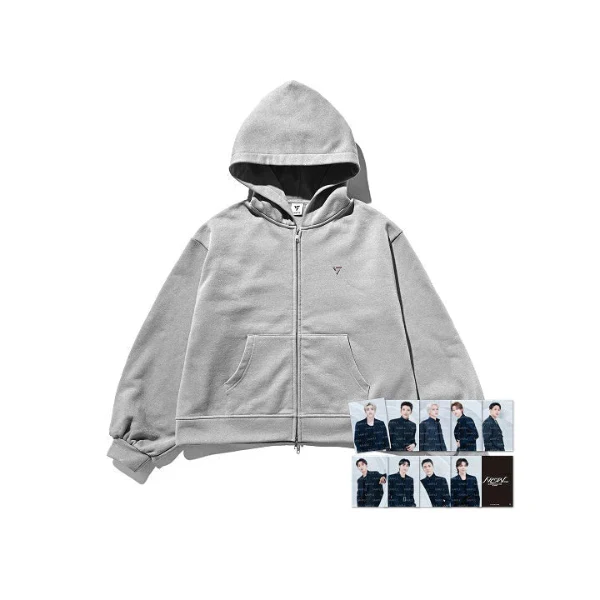 [PRE-ORDER] SEVENTEEN - Gray Zip Up Hoodie ['NEW_' World Tour in Japan Official MD]