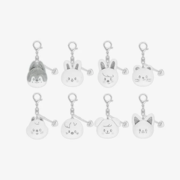 Stray Kids - SKZOO Face Keyring (SILVER Ver.) ['dominATE : celebrATE' World Tour Official MD]