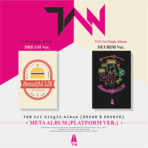 TAN - DREAM & DEURIM [1st Single Album - Platform Ver.]