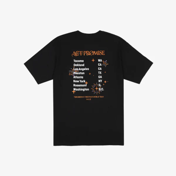 TXT - Tour Routing T-Shirt [WORLD TOUR 'ACT : PROMISE' IN U.S. Official MD]